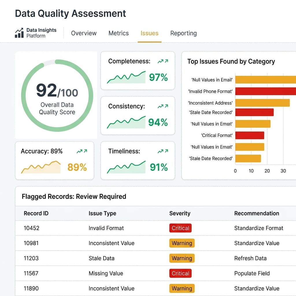 Data Quality Assessment Dashboard